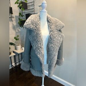 100% genuine shearling jackets size M